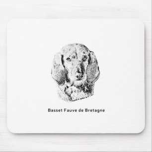 Basset Fauve de Bretagne Zeichnend Mousepad
