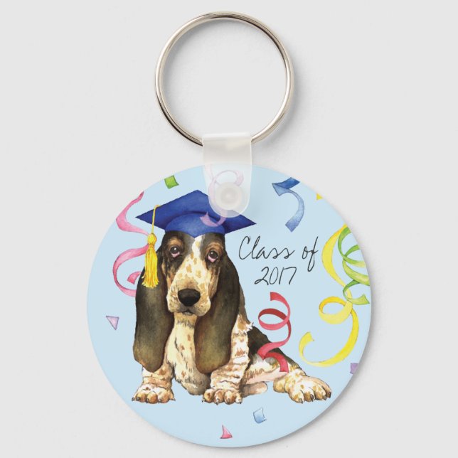 Basset Graduate Schlüsselanhänger (Vorderseite)