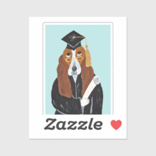 Basset Hound Absolvent Aufkleber