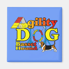 Basset Hound Agility Geschenke Magnet