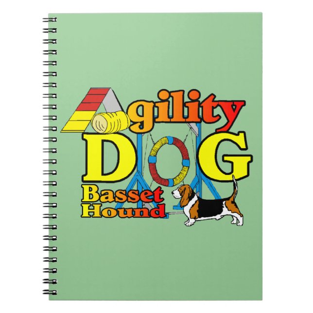 Basset_Hound_Agility Notizblock (Vorderseite)
