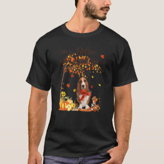 Basset Hound Ahornbaum Erntedank Tag Niedlicher Hu T-Shirt