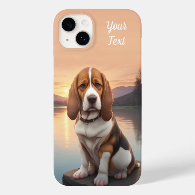 Basset Hound am See Case-Mate iPhone Hülle (Rückseite)