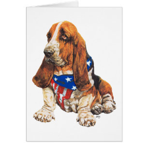 Basset Hound American Patriotic