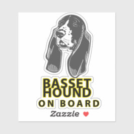 Basset Hound an Bord Aufkleber