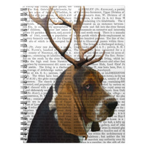 Basset Hound and Antlers Notizblock