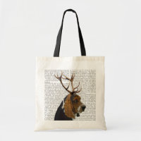 Basset Hound and Antlers