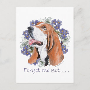 Basset Hound Andenken Postkarte