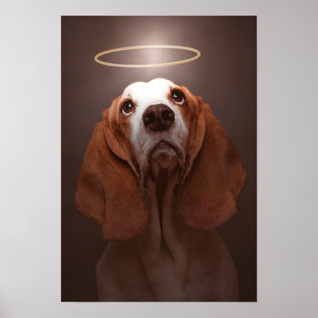 Basset Hound Angel Poster (Vorne)