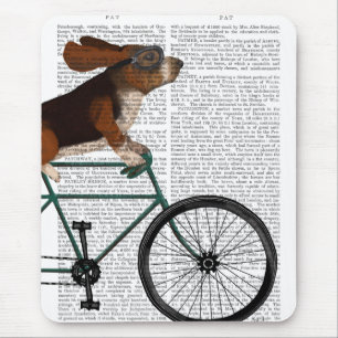 Basset Hound auf dem Fahrrad Mousepad