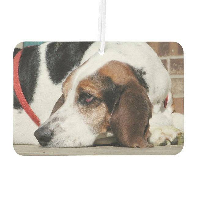 Basset Hound Autolufterfrischer (Rückseite)