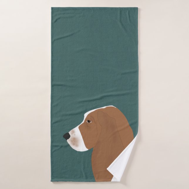 Basset Hound Badetuch Badehandtuch (Badehandtuch)