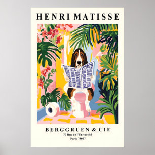 Basset Hound Badezimmer Druck Matisse Stil Hund Poster