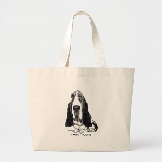 Basset Hound Bag Jumbo Stoffbeutel (Vorne)