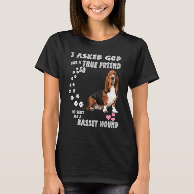 Basset Hound Basset Mama Vater Lemon Basset Hound T-Shirt (Vorderseite)