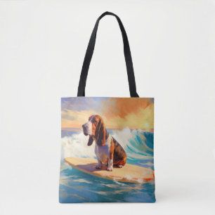 Basset Hound Beach Surfen Malerei
