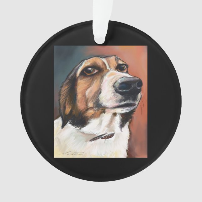 Basset Hound Beagle Ornament (Vorderseite)