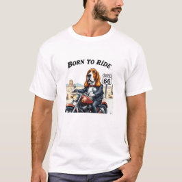 Basset Hound Biker Geboren zu fahren T-Shirt