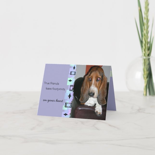 Basset Hound Birthday Greeting Card Karte (Vorderseite)