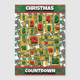 Basset Hound Countdown Weihnachts-Adventskalender Magneteinladung