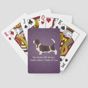 Basset Hound Denken Sie an Ihr Design Spielkarten