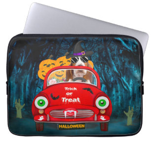 Basset Hound Dog Beängstigendes Halloween Auto Laptopschutzhülle