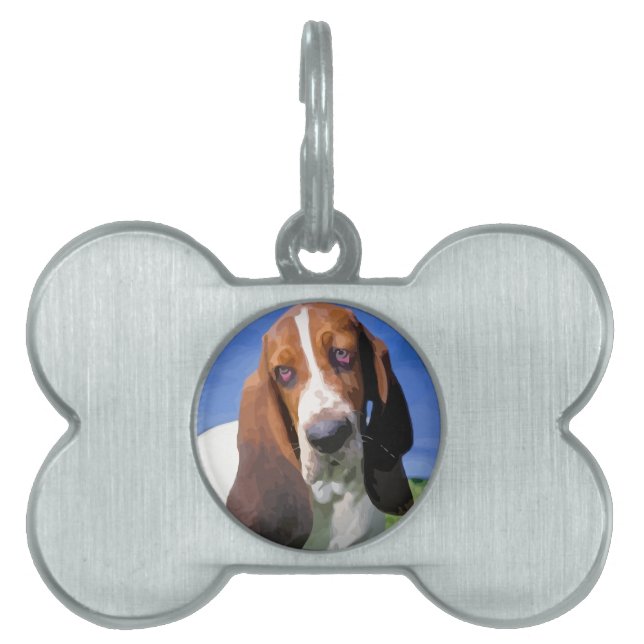 Basset Hound Dog Design Tiermarke (Vorderseite)