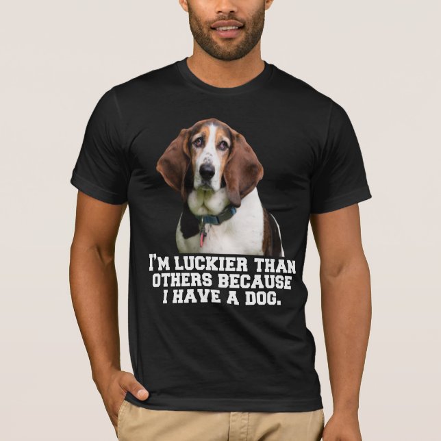 Basset Hound Dog Eigentümer Ich bin glücklicher al T-Shirt (Vorderseite)