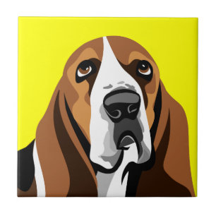 Basset Hound Dog Fliese