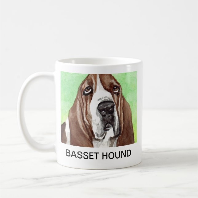 Basset Hound Dog Kaffeetasse (Links)