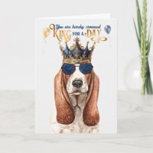 Basset Hound Dog King für den Tag Funny Geburtstag
