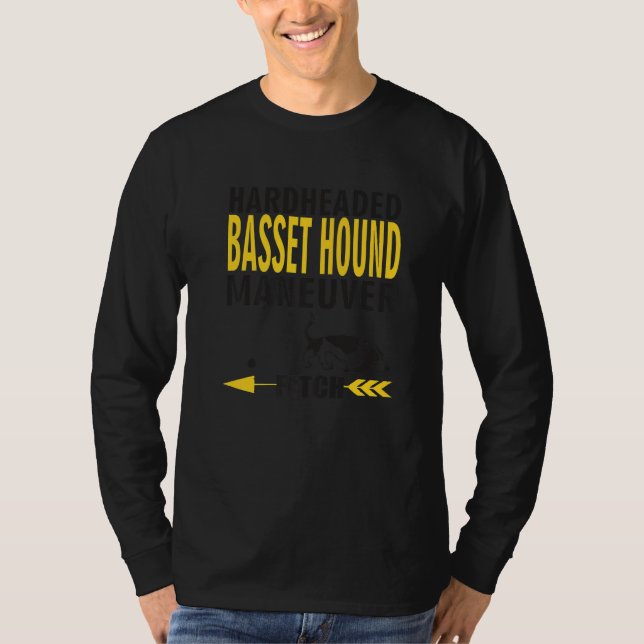 Basset Hound  Dog Owners K9 Puppy Hardheaded Manue T-Shirt (Vorderseite)