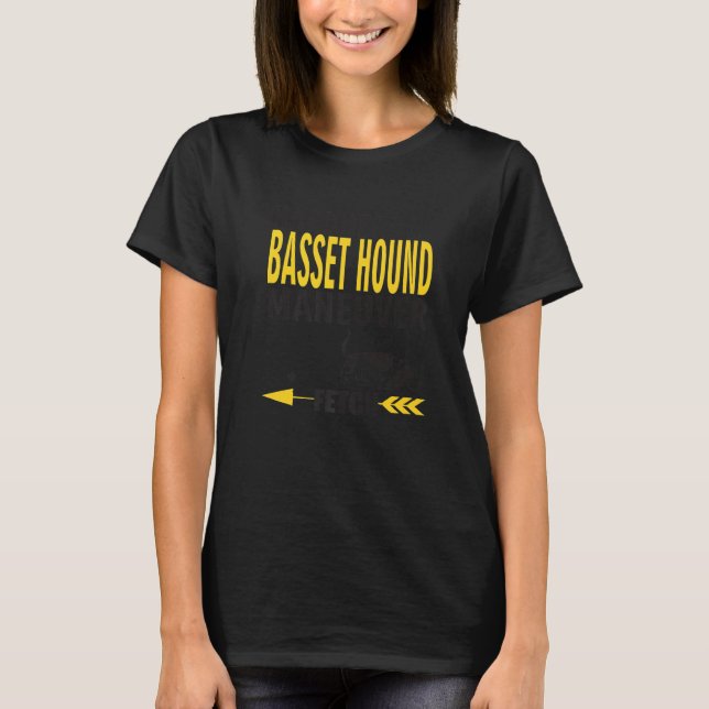 Basset Hound  Dog Owners K9 Puppy Hardheaded Manue T-Shirt (Vorderseite)
