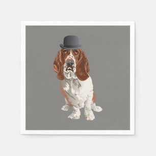 Basset Hound Dog Paper Napkin Serviette