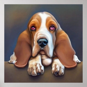 Basset Hound - Dog Portrait Poster