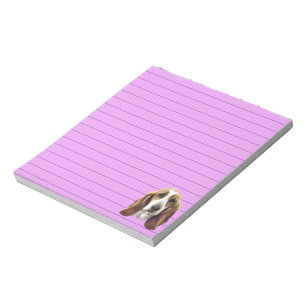 Basset Hound Dog Portrait Print Linken Notizblock