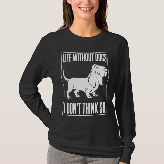 Basset Hound Dog Puppies Owner Lover T-Shirt (Vorderseite)