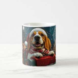 Basset Hound Dog Roller Untersetzer Weihnachten Kaffeetasse