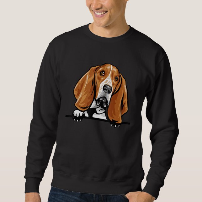 Basset Hound Dog Sweatshirt (Vorderseite)
