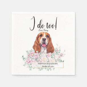 Basset Hound Dog Wedding Cocktail Napkins Serviette