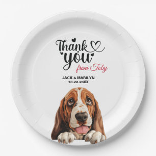 Basset Hound Dog Wedding Cocktail Pappteller