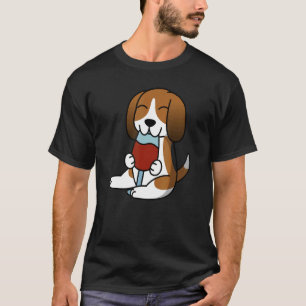 Basset Hound Drink Wine Dog T-Shirt