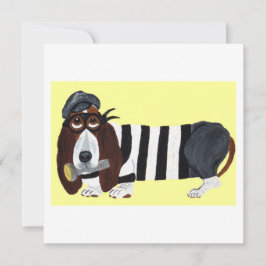 Basset Hound Einbrecher Feiertagskarte