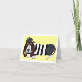Basset Hound Einbrecher Feiertagskarte