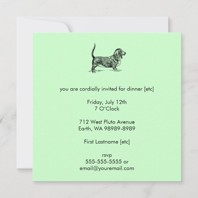 Basset_Hound Einladung (Vorderseite)