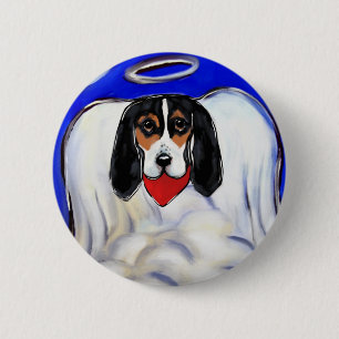 Basset Hound Engel Button