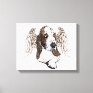 Basset Hound-Engel Leinwanddruck