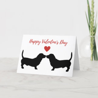 BASSET HOUND Faltenkarte des Valentinstags Dankeskarte