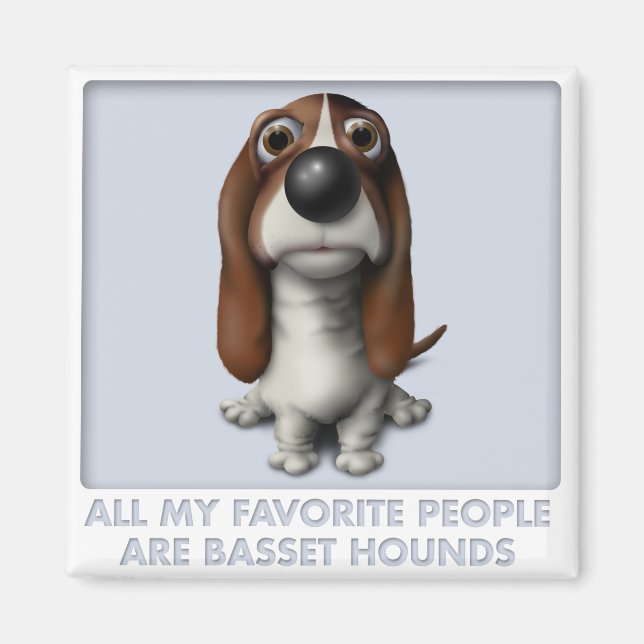 Basset Hound Favorite Magnet (Vorne)