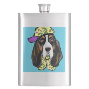 Basset Hound Flachmann